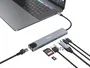 EQUIP Adaptador Multifuncional USB-C 8 en 1 con HDMI 4K, Gigabit LAN y PD 100W