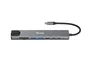Equip 133497 Base Portátil y Hub USB-C con HDMI, Ethernet Gigabit, 3 Puertos USB 3.2, Lector SD/TF y Power Delivery 100W - Negro/Gris