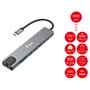 Equip Adaptador USB-C a HDMI, Gigabit Ethernet, 3x USB 3.2 Gen1, SD/TF, Power Delivery 100W
