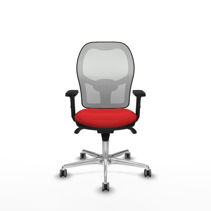 PIQUERAS Y CRESPO Silla de oficina Jorquera con mecanismo Sincro, Rojo y Blanco