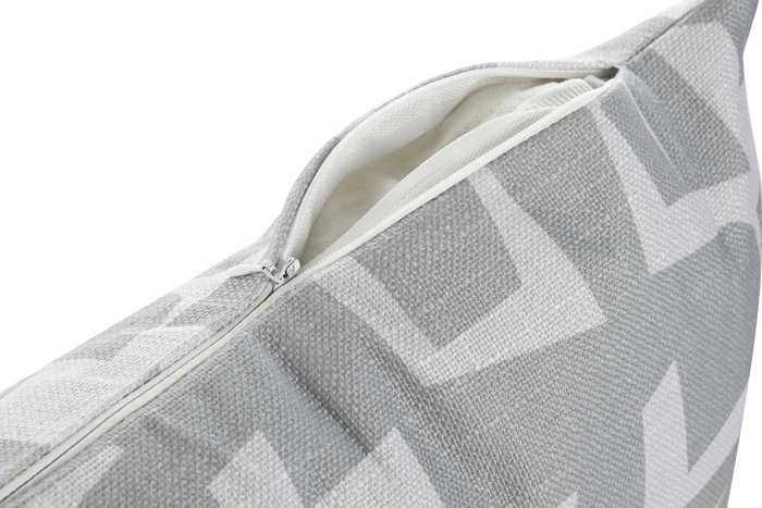 DKD Home Decor Cojín Impreso Gris y Blanco 50x30x8 cm DKD Home Decor Cojín Impreso Gris y Blanco 50x30x8 cm