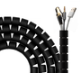Aisens Organizador de cable en espiral 25mm, Negro, 2,0m