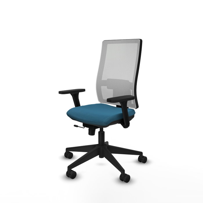 PIQUERAS Y CRESPO Silla de oficina Horna con mecanismo Sincro/Traslack Verde petróleo y Blanco PIQUERAS Y CRESPO Silla de oficina Horna con mecanismo Sincro/Traslack Verde petróleo y Blanco