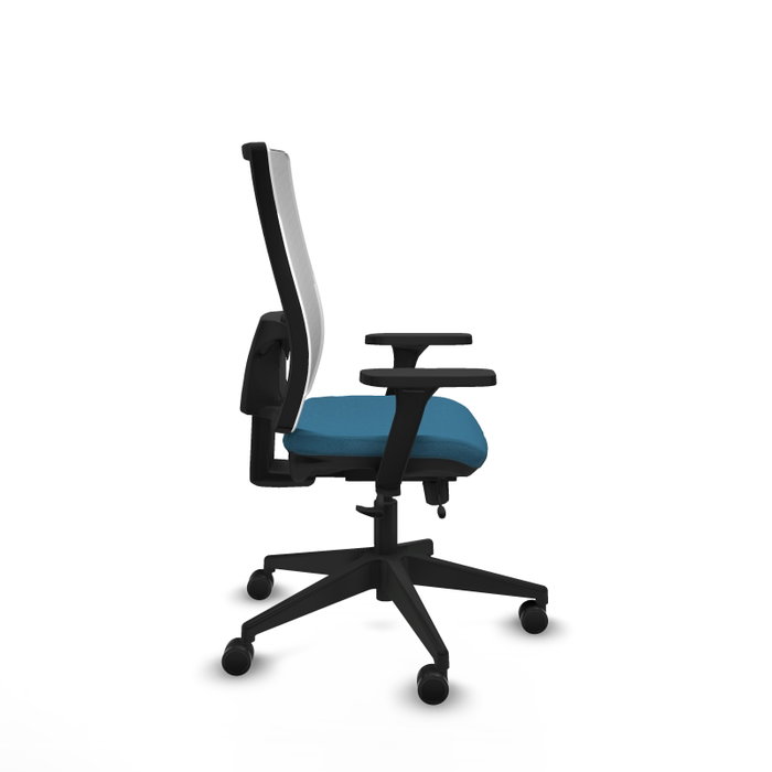 PIQUERAS Y CRESPO Silla de oficina Horna con mecanismo Sincro/Traslack Verde petróleo y Blanco PIQUERAS Y CRESPO Silla de oficina Horna con mecanismo Sincro/Traslack Verde petróleo y Blanco