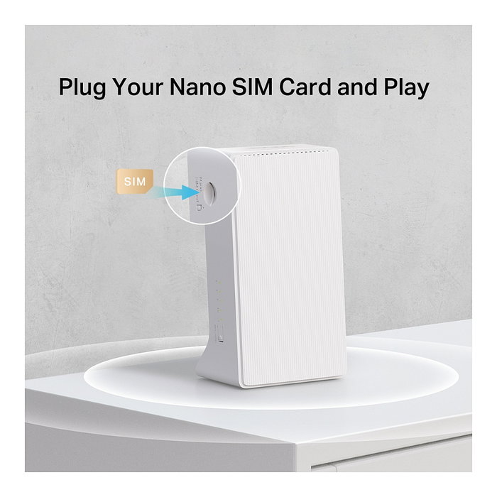 Mercusys MB230-4G AC1200 Router 4G LTE Wi-Fi 5 Dual Banda 300 Mbps, Enrutador Modem con Ranura SIM, Banda 2.4 GHz / 5 GHz, 2 Puertos LAN Gigabit, Color Blanco