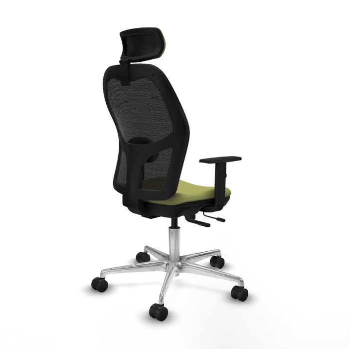 PIQUERAS Y CRESPO Silla de oficina Jorquera con mecanismo Sincro/Traslack Verde oliva y Negro