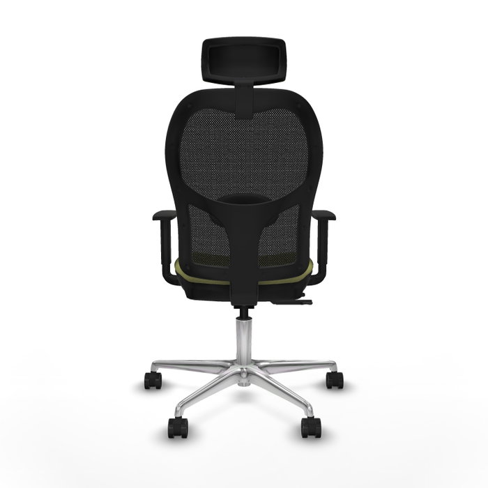 PIQUERAS Y CRESPO Silla de oficina Jorquera con mecanismo Sincro/Traslack Verde oliva y Negro