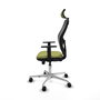 PIQUERAS Y CRESPO Silla de oficina Jorquera con mecanismo Sincro/Traslack Verde oliva y Negro