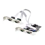 StarTech.com PS74ADF-SERIAL-CARD Tarjeta PCIe x1 de 4 Puertos DB9 Serie RS-232/422/485 UART 16C1050 ESD Nivel 4 con Bracket y Soporte para Factor de Forma Bajo
