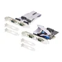 StarTech.com PS74ADF-SERIAL-CARD Tarjeta PCIe x1 de 4 Puertos DB9 Serie RS-232/422/485 UART 16C1050 ESD Nivel 4 con Bracket y Soporte para Factor de Forma Bajo