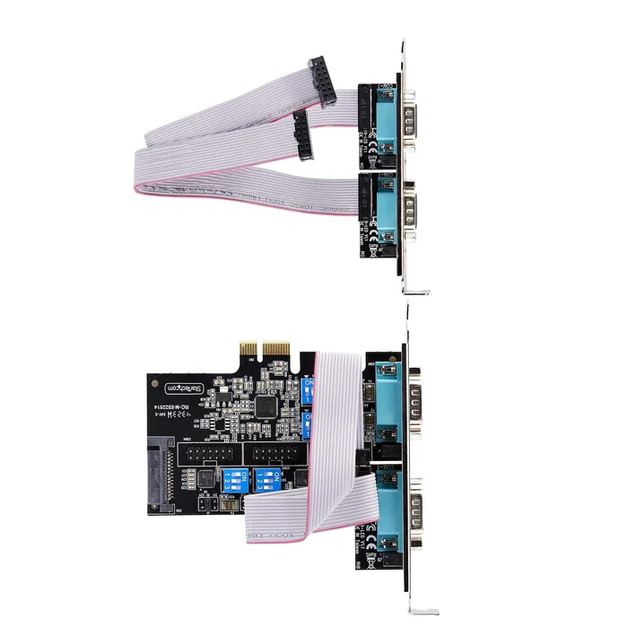 StarTech.com PS74ADF-SERIAL-CARD Tarjeta PCIe x1 de 4 Puertos DB9 Serie RS-232/422/485 UART 16C1050 ESD Nivel 4 con Bracket y Soporte para Factor de Forma Bajo StarTech.com PS74ADF-SERIAL-CARD Tarjeta PCIe x1 de 4 Puertos DB9 Serie RS-232/422/485 UART 16C1050 ESD Nivel 4 con Bracket y Soporte para Factor de Forma Bajo