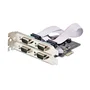 StarTech.com PS74ADF-SERIAL-CARD Tarjeta PCIe x1 de 4 Puertos DB9 Serie RS-232/422/485 UART 16C1050 ESD Nivel 4 con Bracket y Soporte para Factor de Forma Bajo
