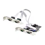 StarTech.com PS74ADF-SERIAL-CARD Tarjeta PCIe x1 de 4 Puertos DB9 Serie RS-232/422/485 UART 16C1050 ESD Nivel 4 con Bracket y Soporte para Factor de Forma Bajo