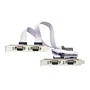 StarTech.com PS74ADF-SERIAL-CARD Tarjeta PCIe x1 de 4 Puertos DB9 Serie RS-232/422/485 UART 16C1050 ESD Nivel 4 con Bracket y Soporte para Factor de Forma Bajo
