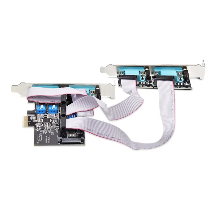StarTech.com PS74ADF-SERIAL-CARD Tarjeta PCIe x1 de 4 Puertos DB9 Serie RS-232/422/485 UART 16C1050 ESD Nivel 4 con Bracket y Soporte para Factor de Forma Bajo StarTech.com PS74ADF-SERIAL-CARD Tarjeta PCIe x1 de 4 Puertos DB9 Serie RS-232/422/485 UART 16C1050 ESD Nivel 4 con Bracket y Soporte para Factor de Forma Bajo