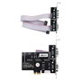StarTech.com 4-Port Serielle PCIe Karte PCI Express zu RS232/RS422/RS485 DB9 Serielle Karte 16C1050 UART ESD Schutz Windows/Linux