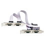 StarTech.com 4-Port Serielle PCIe Karte PCI Express zu RS232/RS422/RS485 DB9 Serielle Karte 16C1050 UART ESD Schutz Windows/Linux