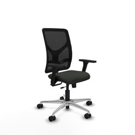 PIQUERAS Y CRESPO Silla de oficina Motilla con mecanismo Sincro/Traslack, Brazos 3D y Tela Negra