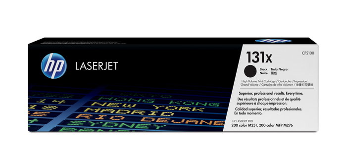 HP Tóner 131X CF210X Negro Alta Capacidad XL de 2400 páginas