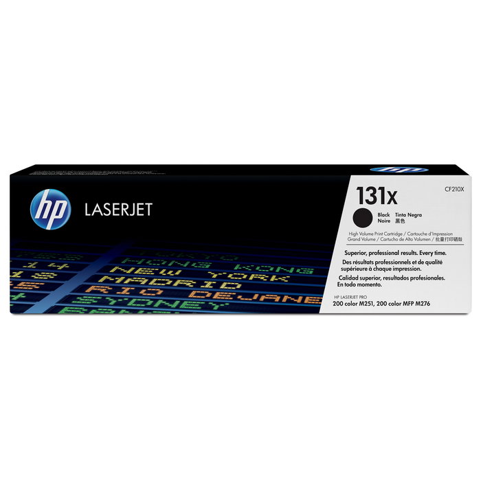 HP Tóner 131X CF210X Negro Alta Capacidad XL de 2400 páginas