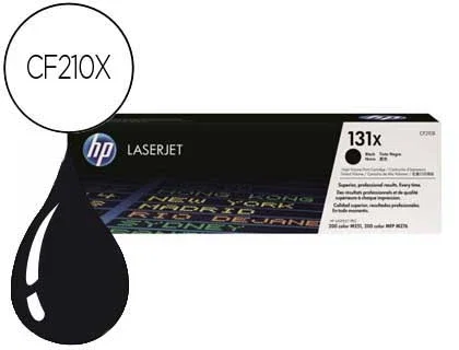 HP Tóner 131X CF210X Negro Alta Capacidad XL de 2400 páginas