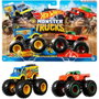 Mattel Hot Wheels Monster Trucks Pack 2 Coche de Demolición Escala 1:64 Modelos Surtidos