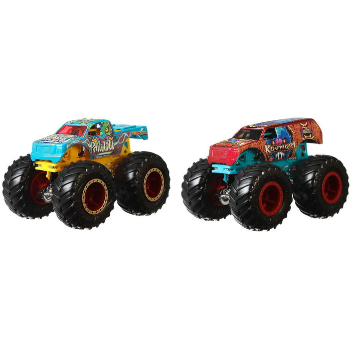 Mattel Hot Wheels Monster Trucks Pack 2 Coche de Demolición Escala 1:64 Modelos Surtidos Mattel Hot Wheels Monster Trucks Pack 2 Coche de Demolición Escala 1:64 Modelos Surtidos