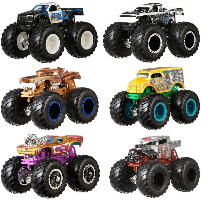 Mattel Hot Wheels Monster Trucks Pack 2 Coche de Demolición Escala 1:64 Modelos Surtidos Mattel Hot Wheels Monster Trucks Pack 2 Coche de Demolición Escala 1:64 Modelos Surtidos
