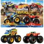 Hot Wheels Conjunto 2 Vehículos Monster Truck Doble Demolición Autos Pequeños 3 Años +