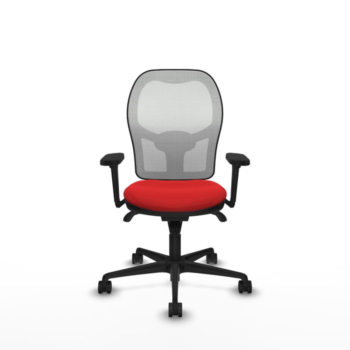 PIQUERAS Y CRESPO Silla de oficina Jorquera con Mecanismo Sincro Rojo y Blanco