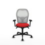 PIQUERAS Y CRESPO Silla de oficina Jorquera con Mecanismo Sincro Rojo y Blanco