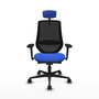PIQUERAS Y CRESPO Silla de oficina Mardos con mecanismo Sincro/Traslack, Azul/Negro