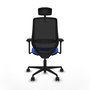 PIQUERAS Y CRESPO Silla de oficina Mardos con mecanismo Sincro/Traslack, Azul/Negro