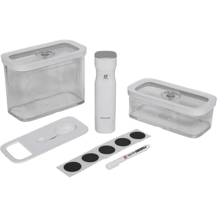 Zwilling Fresh & Save CUBE Vacuum Set 5-Piece Transparent-White Zwilling Fresh & Save CUBE Vacuum Set 5-Piece Transparent-White