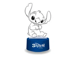 Wondee Lámpara 3D LED RGB de Lilo & Stitch con Control Remoto - Luz Decorativa para Dormitorio, Gaming y Oficina, Efectos de Color, Alimentación USB/Baterías
