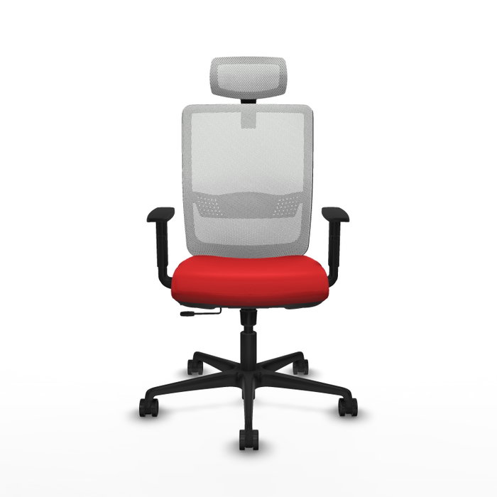 PIQUERAS Y CRESPO Silla de oficina Haches con mecanismo Sincro/Traslack Rojo/Blanco PIQUERAS Y CRESPO Silla de oficina Haches con mecanismo Sincro/Traslack Rojo/Blanco
