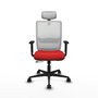 PIQUERAS Y CRESPO Silla de oficina Haches con mecanismo Sincro/Traslack Rojo/Blanco
