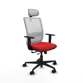 PIQUERAS Y CRESPO Silla de oficina Haches con mecanismo Sincro/Traslack Rojo/Blanco
