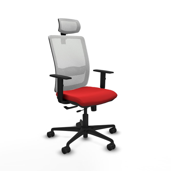 PIQUERAS Y CRESPO Silla de oficina Haches con mecanismo Sincro/Traslack Rojo/Blanco PIQUERAS Y CRESPO Silla de oficina Haches con mecanismo Sincro/Traslack Rojo/Blanco