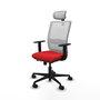 PIQUERAS Y CRESPO Silla de oficina Haches con mecanismo Sincro/Traslack Rojo/Blanco