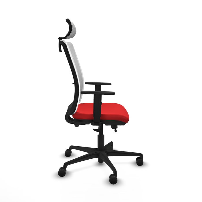 PIQUERAS Y CRESPO Silla de oficina Haches con mecanismo Sincro/Traslack Rojo/Blanco PIQUERAS Y CRESPO Silla de oficina Haches con mecanismo Sincro/Traslack Rojo/Blanco