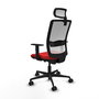 PIQUERAS Y CRESPO Silla de oficina Haches con mecanismo Sincro/Traslack Rojo/Blanco