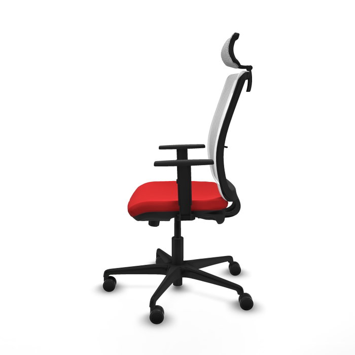 PIQUERAS Y CRESPO Silla de oficina Haches con mecanismo Sincro/Traslack Rojo/Blanco PIQUERAS Y CRESPO Silla de oficina Haches con mecanismo Sincro/Traslack Rojo/Blanco