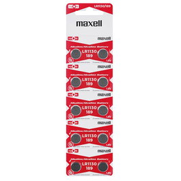 Maxell Pack de 10 pilas alcalinas de botón LR1130 1.5V