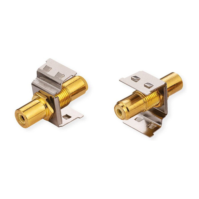 ROLINE Módulo Keystone RCA Hembra Amarillo Metal