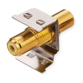 ROLINE Conector RCA Keystone de Metal Amarillo