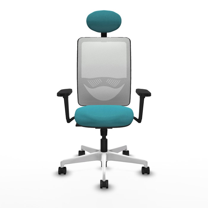 PIQUERAS Y CRESPO Silla de oficina Zulema Turquesa y Blanco PIQUERAS Y CRESPO Silla de oficina Zulema Turquesa y Blanco