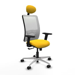 PIQUERAS Y CRESPO Silla de oficina Zulema Amarillo y Blanco