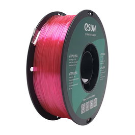 eSun Filamento eTPU-95A 1,75 mm Rosa Transparente, 1 kg - TPU Flexible para Impresión 3D, Alta Elasticidad 800%