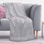 Home Deco Factory Manta Gris XXL 140x200 cm Imitación Piel
